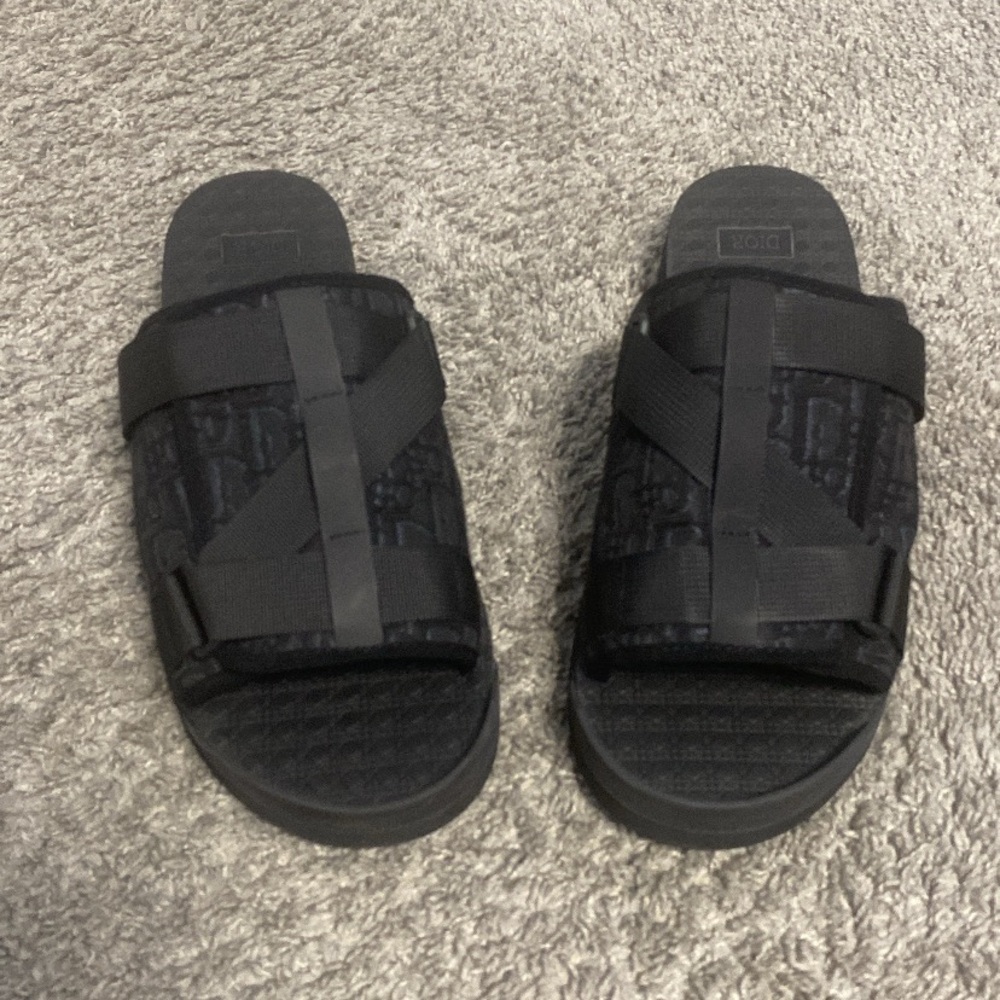 Dior Black Slide Sandals